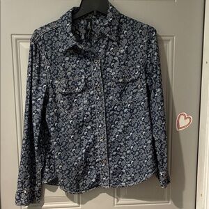 Seven7 Navy Paisley Shirt